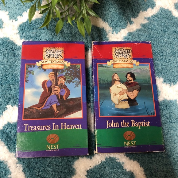 Other Animated Stories Bible Stories Vhs Set Of 2 Poshmark